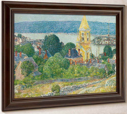 Shingling The First Baptist Church Gloucester by Childe Hassam