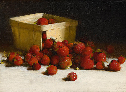 Still Life With Strawberries by Joseph Decker