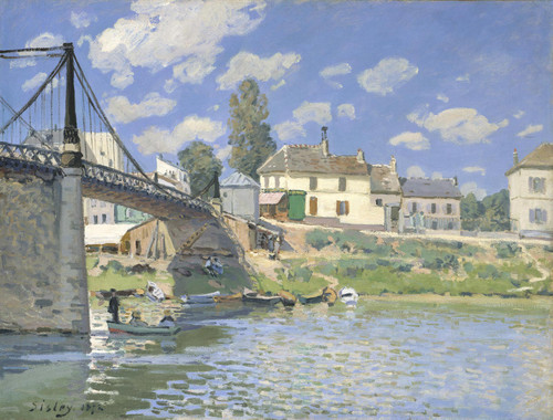 The Bridge At Villeneuve La Garenne by Alfred Sisley