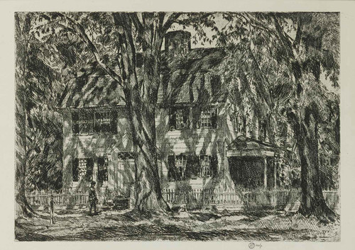 The Lion Gardiner House Easthampton (Cortissoz Clayton 159)a by Childe Hassam