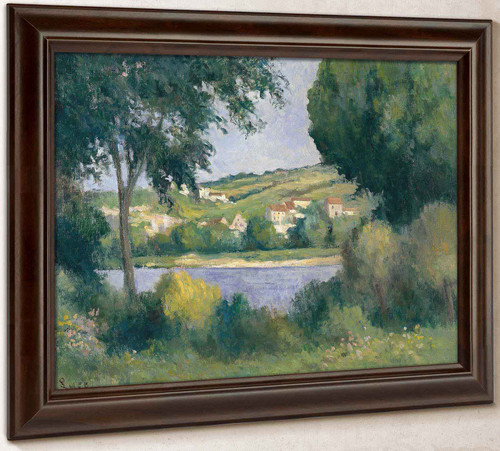 The Outskirts Of Rolleboise Seen Through The Trees Ca 1920 1930 by Maximilien Luce