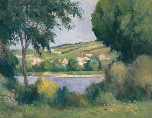 The Outskirts Of Rolleboise Seen Through The Trees Ca 1920 1930 by Maximilien Luce