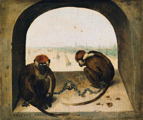 Two Chained Monkeys by Pieter Bruegel The Elder