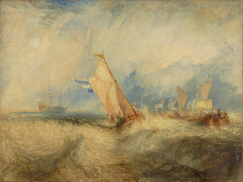 Van Tromp Going About To Please His Masters Ships A Sea Getting A Good Wetting by Joseph Mallord William Turner