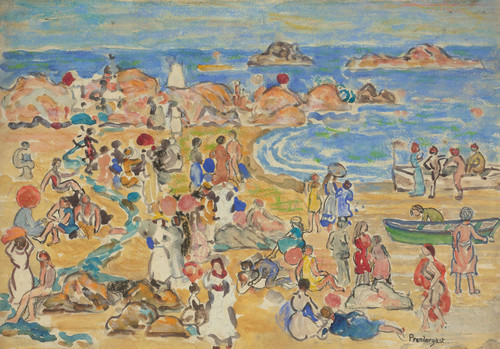 View Along New England Coast by Maurice Brazil Prendergast