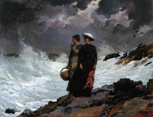 Watching The Breakers (1891) by Winslow Homer