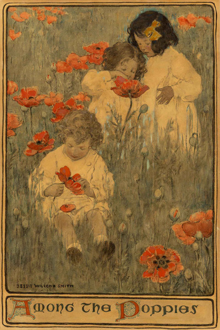 Among The Poppies The Child In A Garden Scribners Magazine Interior Illustration December 1903 by Jessie Willcox Smith