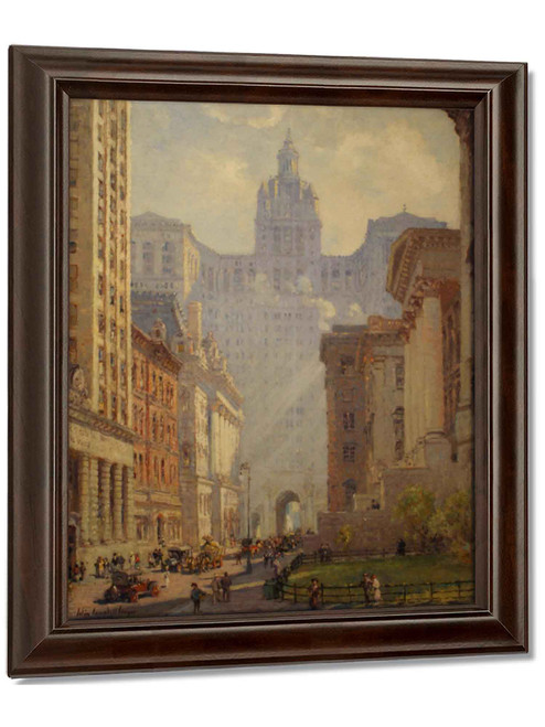 Chambers Street And The Municipal Building Nyc by Colin Campbell Cooper