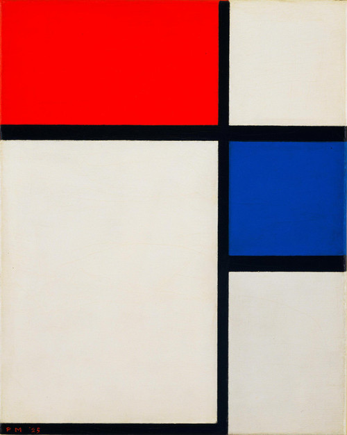 Composition No Ii With Red And Blue by Peit Mondrian