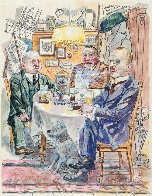 Der Stammtisch Ca 1928 1930 by George Grosz