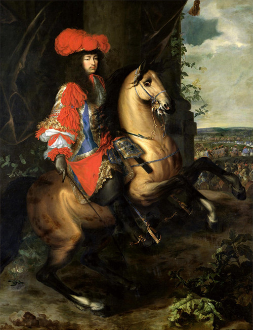 Equestrian Portrait Of Louis Xiv Of France by Charles Le Brun