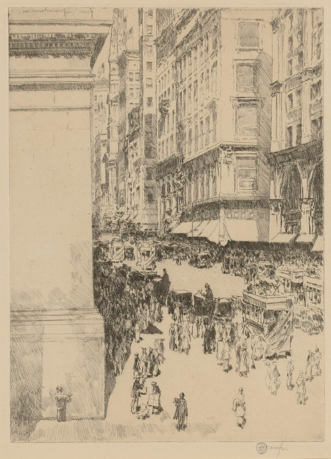 Fifth Avenue At Noon (Cortissoz & Clayton 77) by Childe Hassam