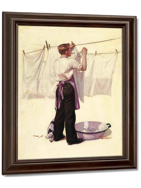 Hanging The Laundry Liberty Cover C 1925 by Leslie Thrasher