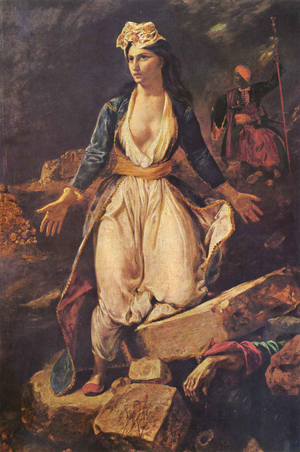 La Grèce Sur Les Ruines De Missolonghi by Eugene Delacroix