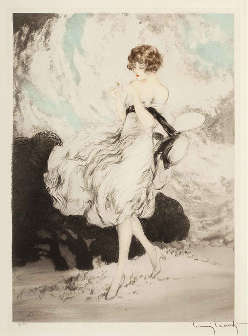 Lady With A Daisy by Louis Icart