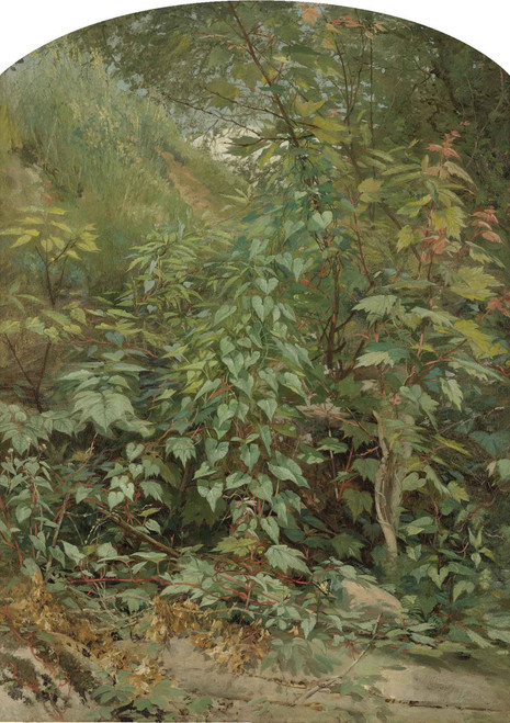 Leaf Study With Yellow Swallow Tail by George Inness