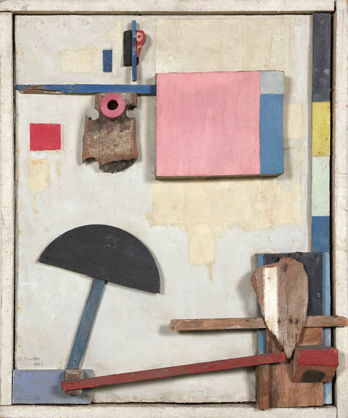 Merzbild Kijkduin 1923 by Kurt Schwitters