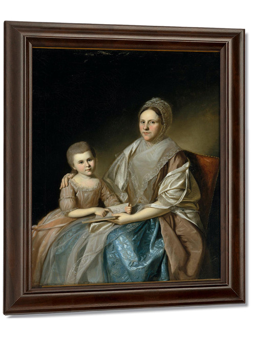 Mrs Samuel Mifflin And Her Granddaughter Rebecca Mifflin Francis by Charles Wilson Peale
