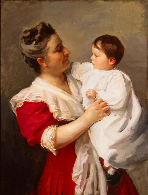 Mrs Stedman Buttrick And Son John By Cecilia Beaux by Cecilia Beaux