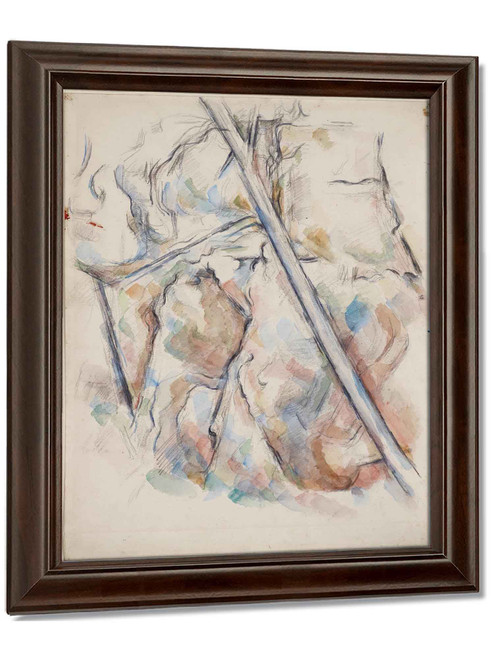 Pine Tree In Front Of The Caves Above Château Noir by Paul Cezanne