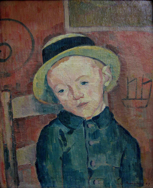 Portrait Du Petit Garçon Au Chapeau by Emile Henri Bernard