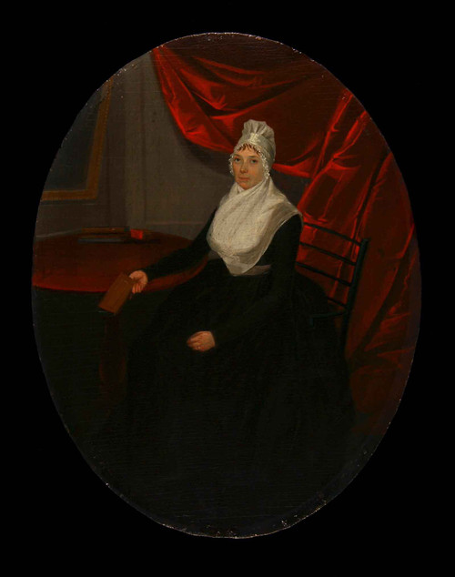 Portrait Of A Connecticut Clockmakers Wife by Ralph Earl