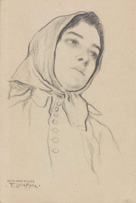 Portrait Of A Woman by Francis Luis Mora