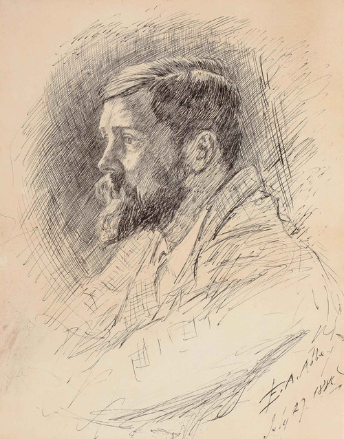 Portrait Of Alfred Parsons Ra 1886 by Frank Robert Harper