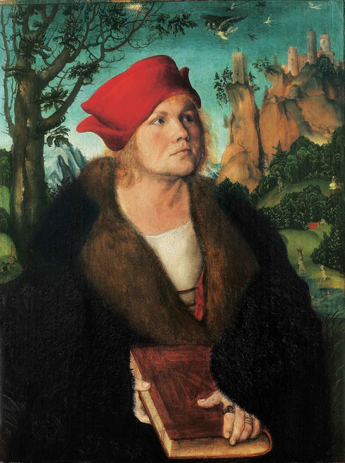 Portrait Of Dr Johannes Cuspinian by Lucas Cranach The Elder