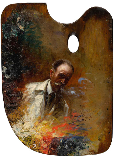 Self Portrait On A Palette by Enjolras Delphin