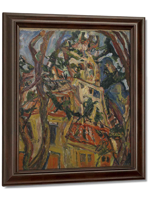 Steeple Of Saint Pierre At Ceret Ca 1922 by Chaim Soutine