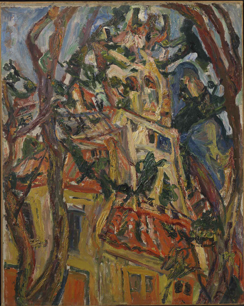 Steeple Of Saint Pierre At Ceret Ca 1922 by Chaim Soutine