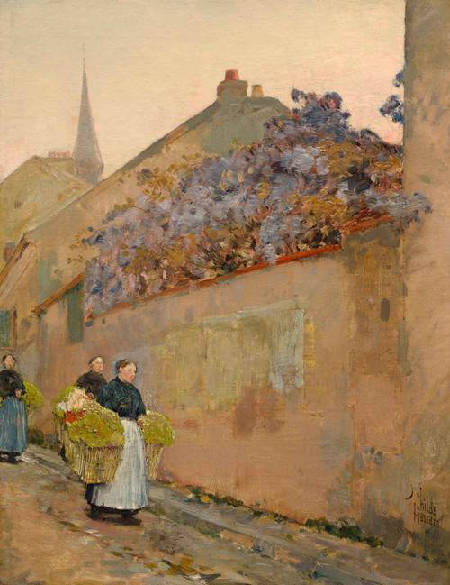 Street Scene In Sannois by Childe Hassam