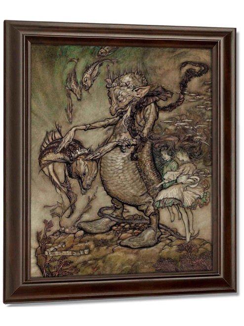 The Fish King And The Dog Fish 1904 by Arthur Rackham