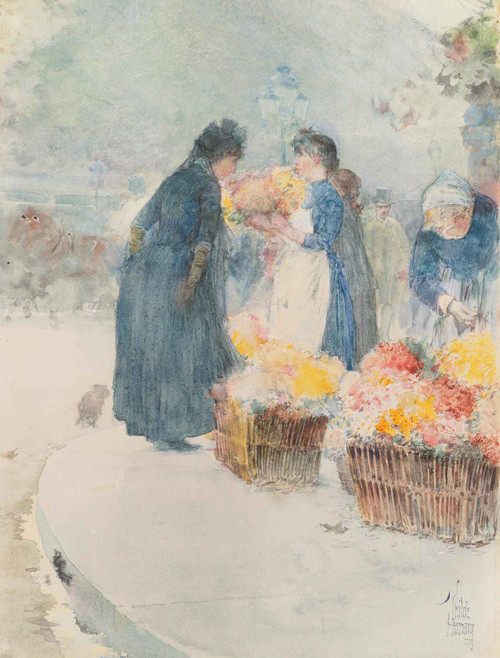 The Flower Seller by Childe Hassam