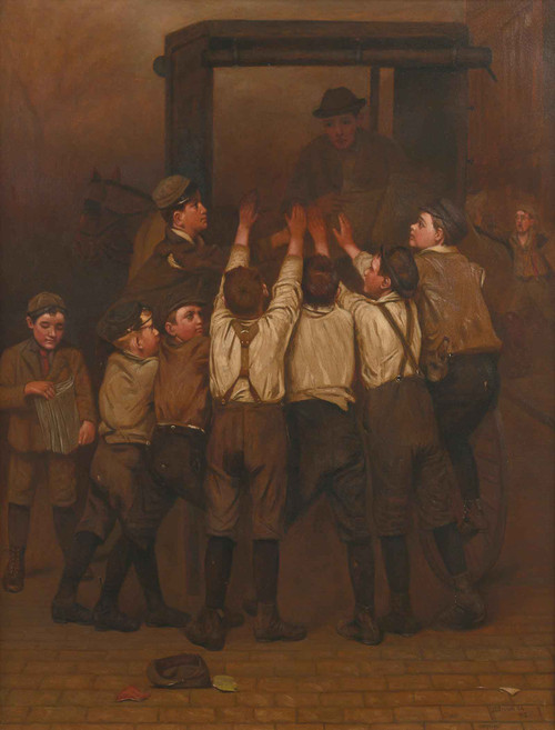 The Rush For Evening Papers by John George Brown