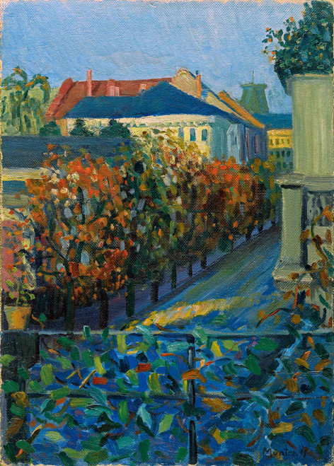 View From Her Brother´s House In Bonn 1908 by Gabriele Munter