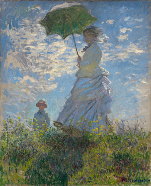 Woman With A Parasol Madame Monet And Her Son Claude Monet 1875 Aabb14e6 by Claude Monet