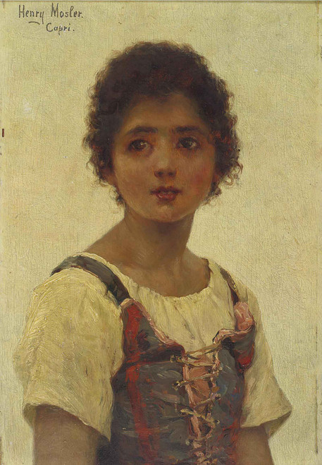 Young Girl From Capri by Henry Mosler