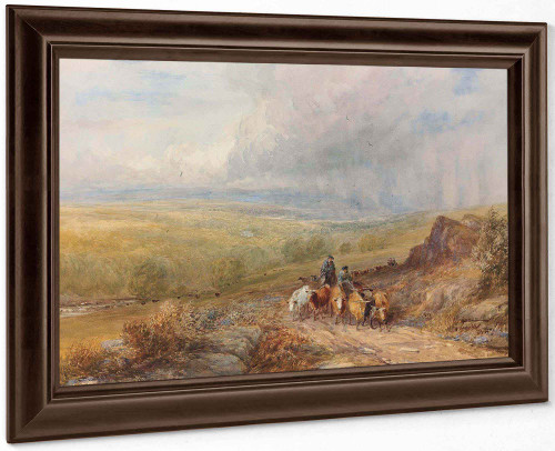 Drovers Near Barden Castle On The Wharfe Yorkshire by David Cox