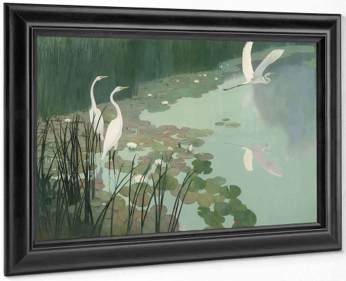 Herons In Summer by Nc Wyeth