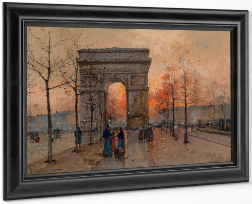 Larc De Triomphe Place De Letoile by Eugene Galien Laloue