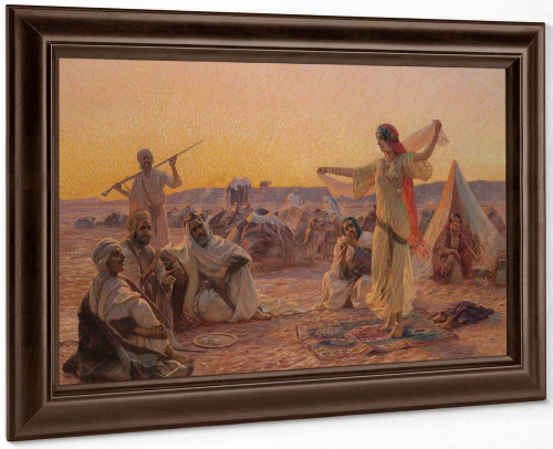 Odalisque Dancing In The Desert by Otto Pilny