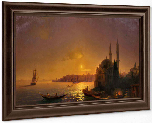 View Of Constantinople By Moonlight by Ivan Constantinovich Aivazovski