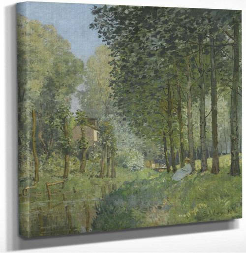 Rest Along The Stream Edge Of The Wood by Alfred Sisley
