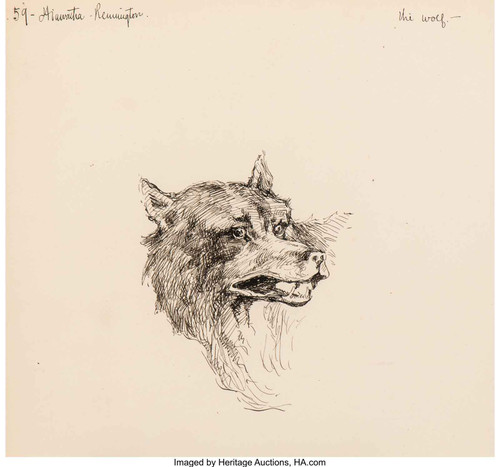 Set Of Four Interior Illustrations For The Song Of Hiawatha 1889 by Frederic Remington