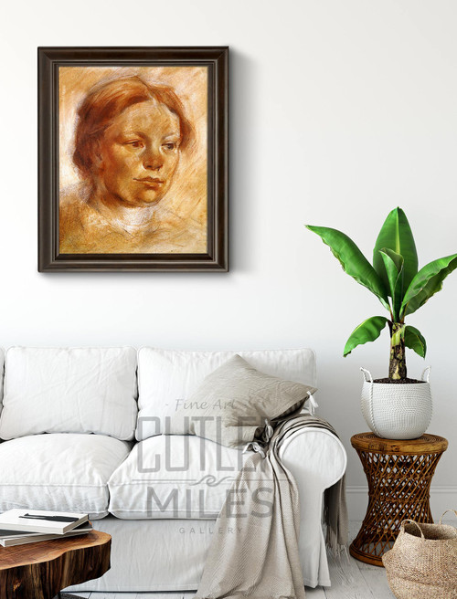 Girl's Head By Franz Marc Art Reproduction