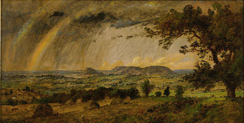 A Passing Shower Over Mts Adam And Evea by Jasper Francis Cropsey