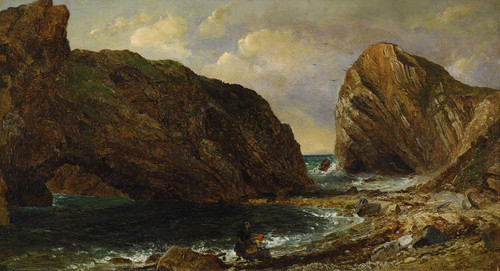 By The Sea Lulworth by Jasper Francis Cropsey