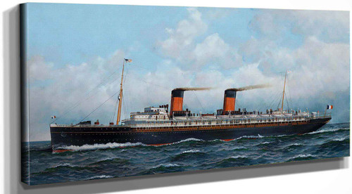 French Steamer La Provence 1911 by Antonio Jacobsen